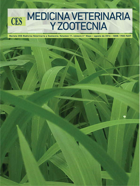 					View Vol. 11 No. 2 (2016): CES Medicina Veterinaria y Zootecnia
				