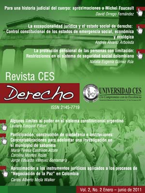 					View Vol. 2 No. 1 (2011): CES Derecho
				