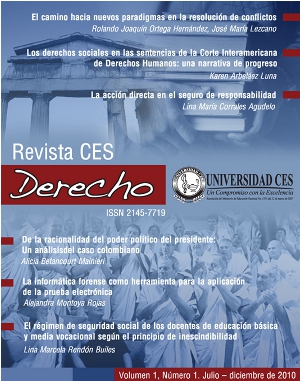 					Ver Vol. 1 Núm. 1 (2010): CES Derecho
				