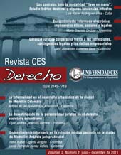 					View Vol. 2 No. 2 (2011): CES Derecho
				