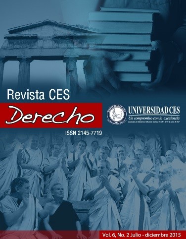 					View Vol. 6 No. 2 (2015): CES Derecho
				